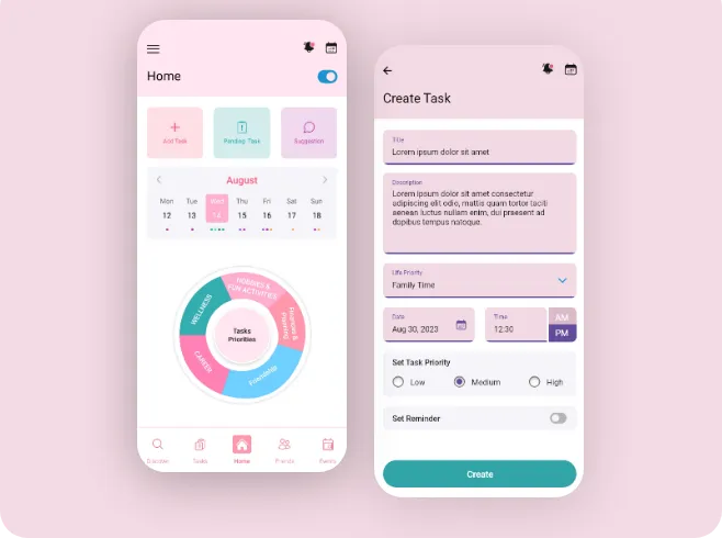 Balance Me mobile app portfolio preview